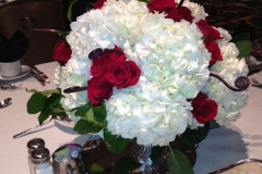 UGA Themes flowers White Hydrangea Red Roses