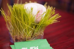 wheat grass baseball centerpiece