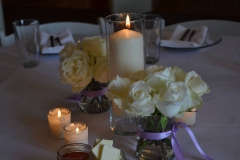 Elston Wedding bridal bouquets and personal floral with floral centerpieces and custom lace candles May 2014 at Autrey Mills clubhouse (30)